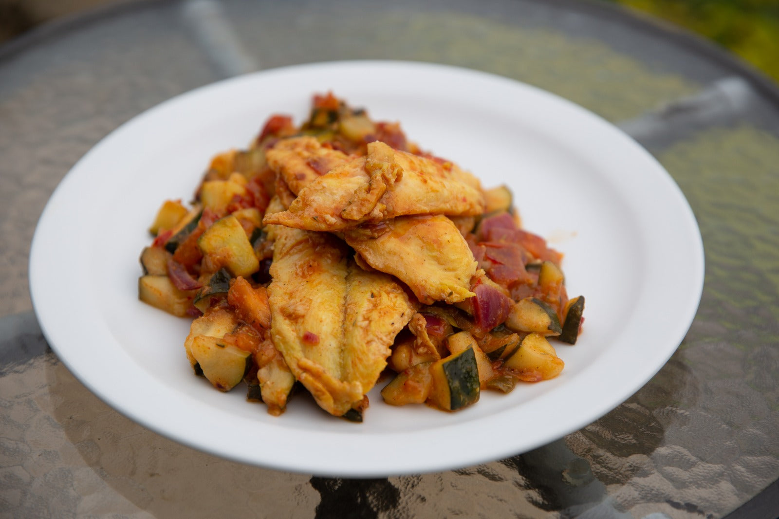 Yummy Sillylilli Smoked Basa Fillets with Warm Mediterranean Salad