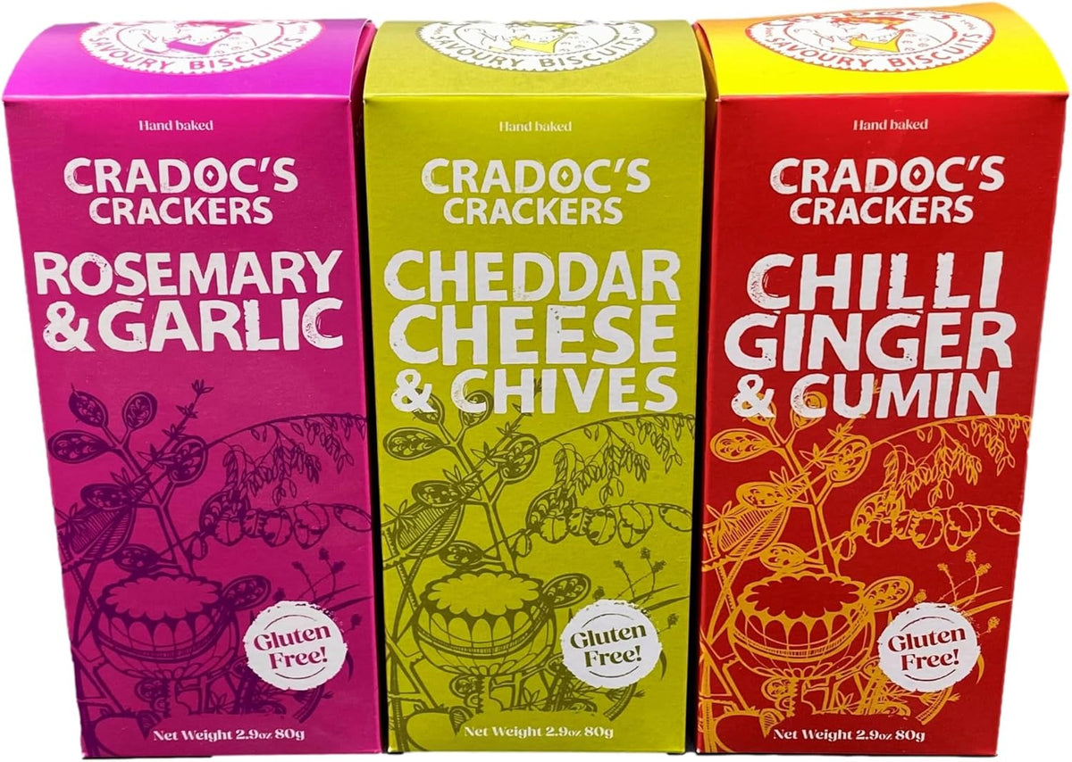 Cradoc&#39;s Gluten Free Hand Baked Crackers 3 pack