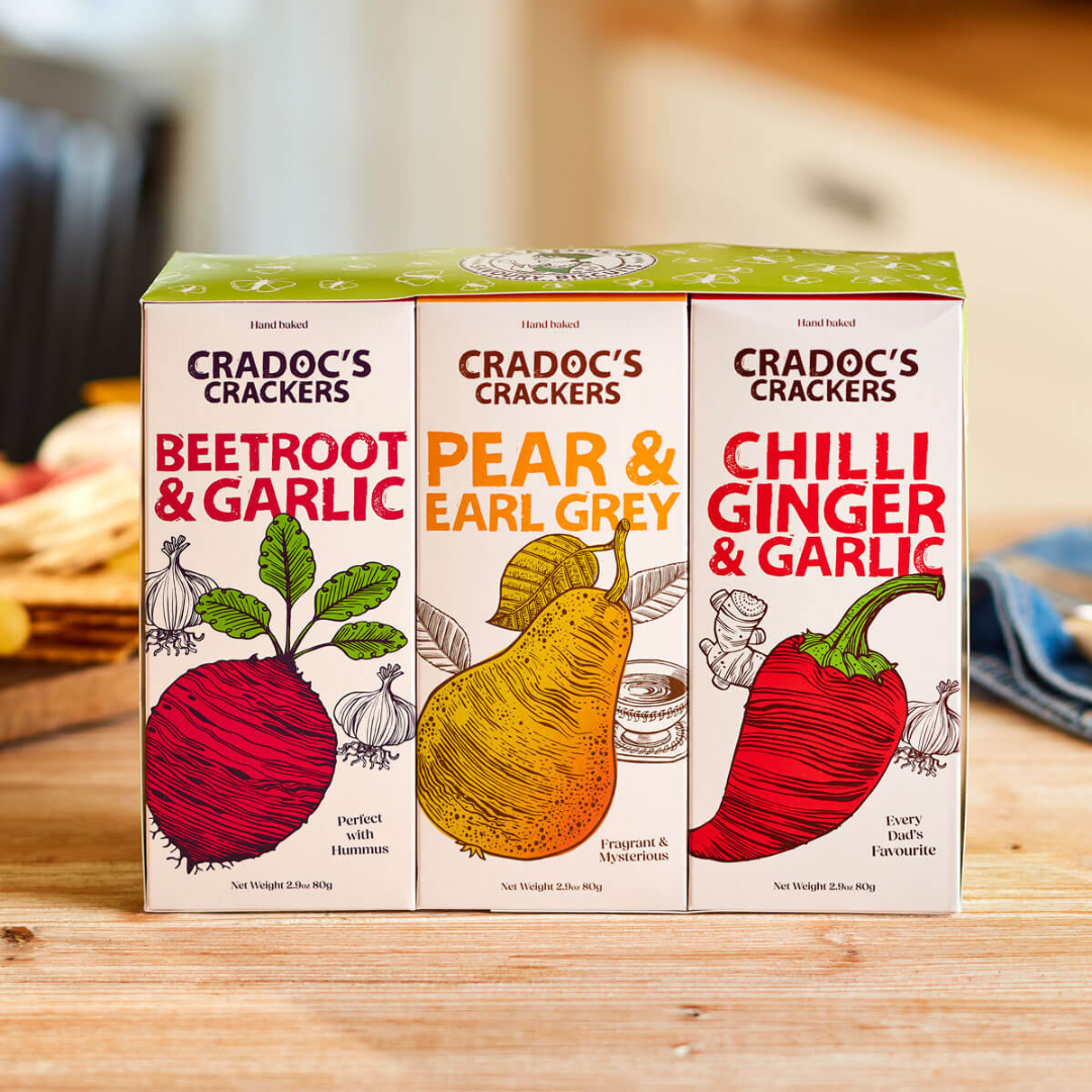 Cradoc's Cheese Lover's Hand Baked Crackers 3 Pack