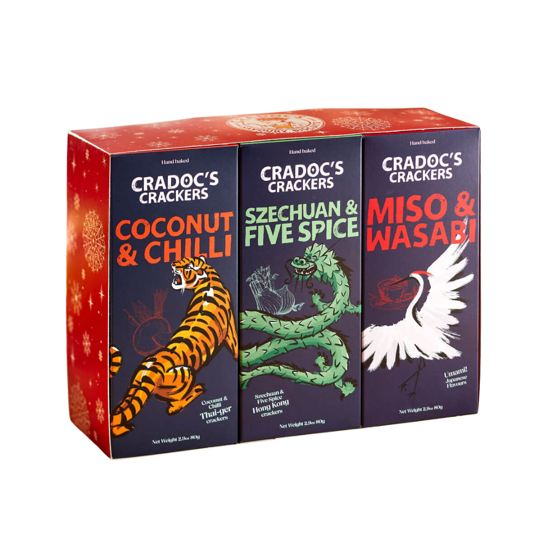 Cradoc's Spice Lover's Hand Baked Crackers 3 Pack