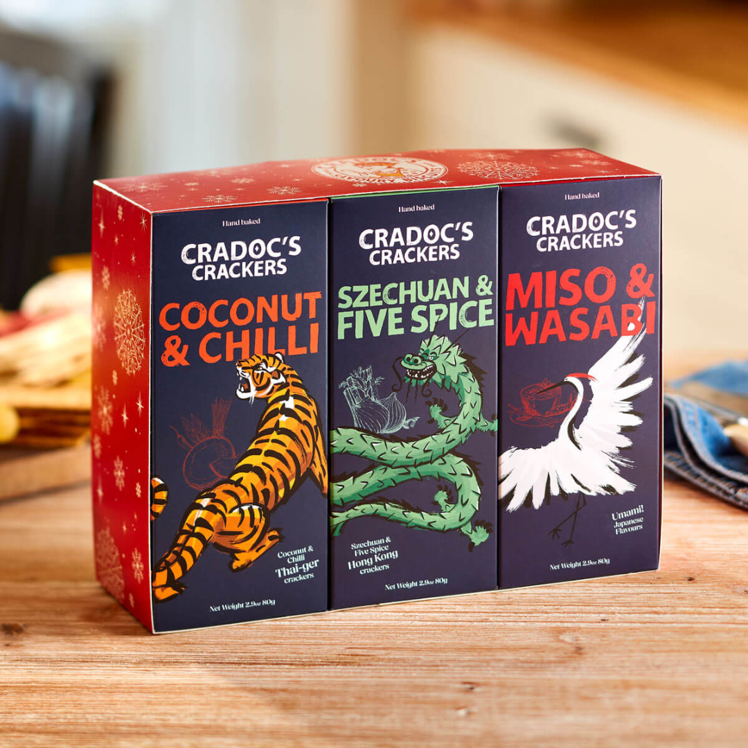 Cradoc's Spice Lover's Hand Baked Crackers 3 Pack