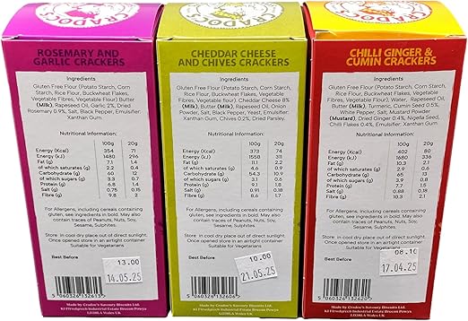 Cradoc's Gluten Free Hand Baked Crackers 3 pack
