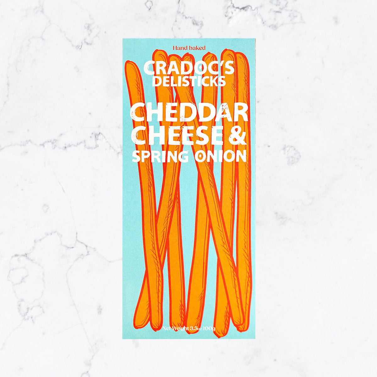 Cradoc's Cheddar Cheese and Spring Onion Delisticks 100g