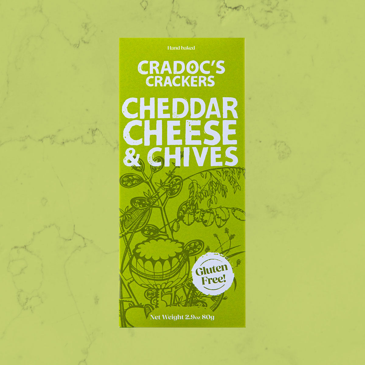 Cradoc's Gluten Free Cheddar & Chives Crackers 80g