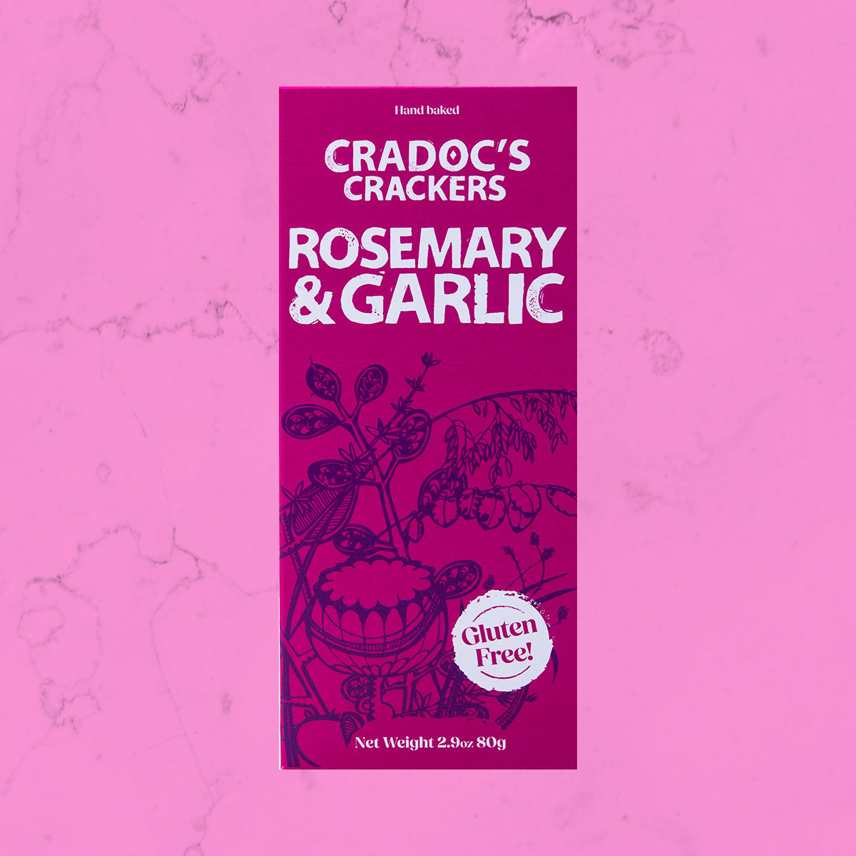 Cradoc's Gluten Free Rosemary and Garlic Crackers 80g