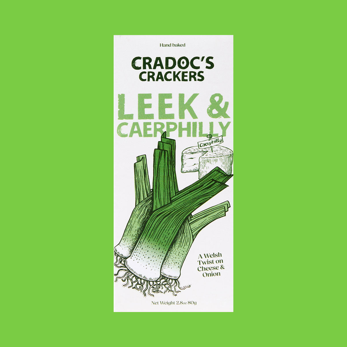 Cradoc's Leek and Caerphilli Cheese Crackers 80g