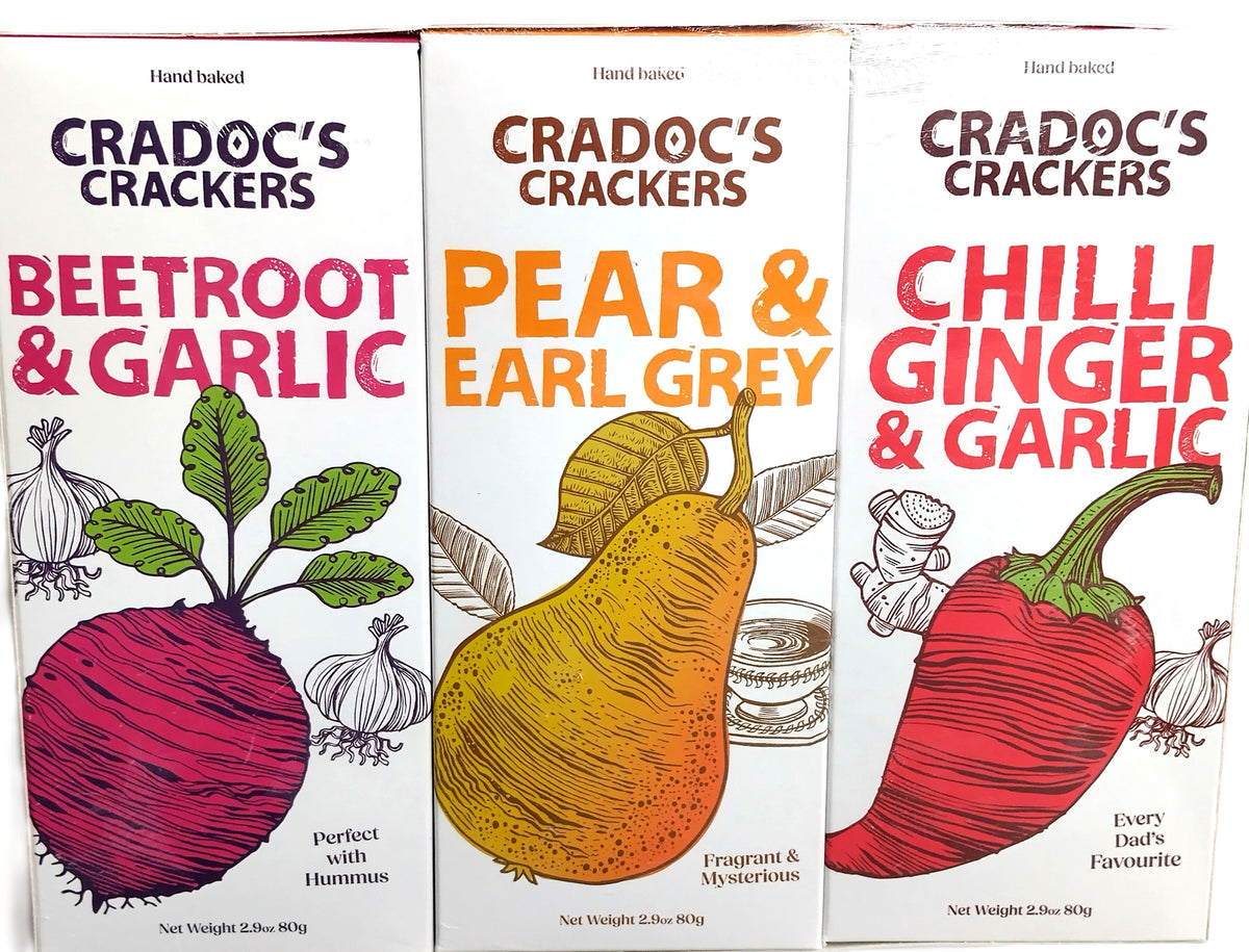Cradoc&#39;s Cheese Lover&#39;s Hand Baked Crackers 3 pack